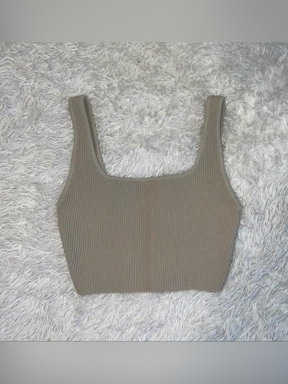 Aritzia tan crop top